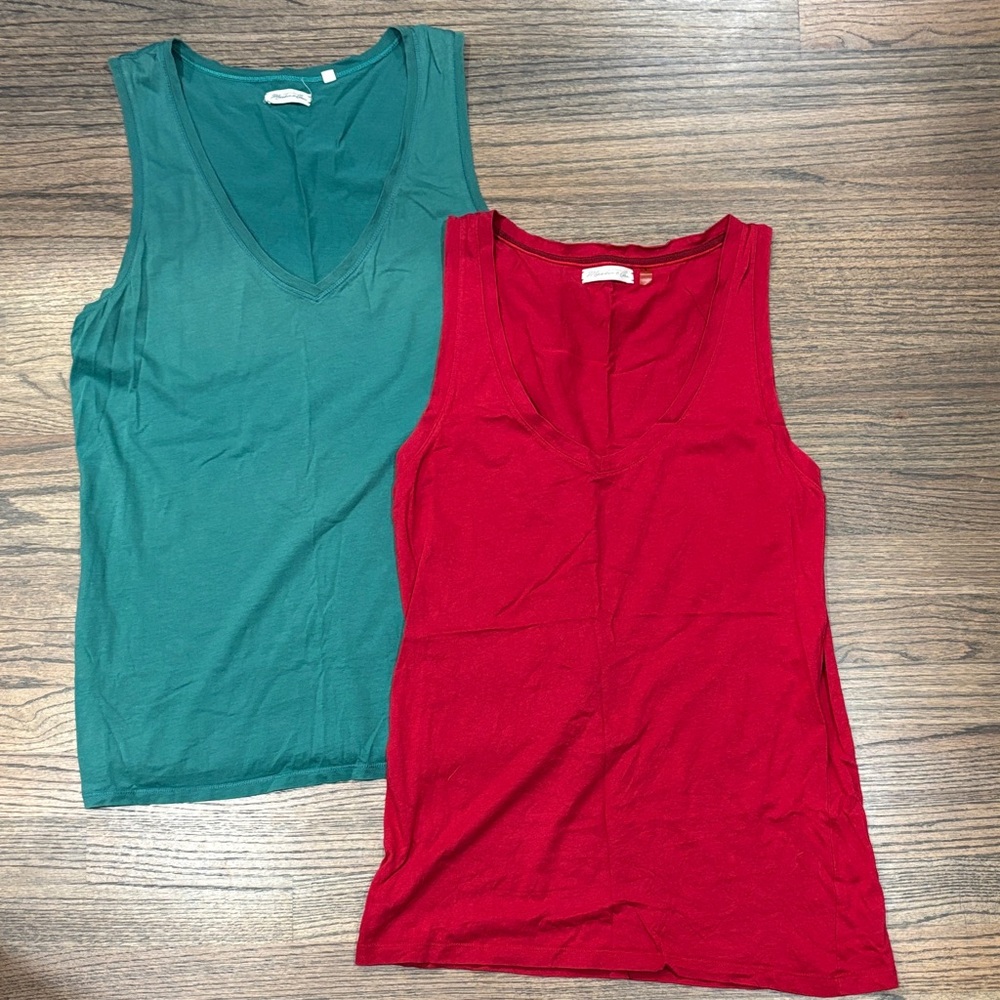 Bundle of two Red and Green Tank Tops